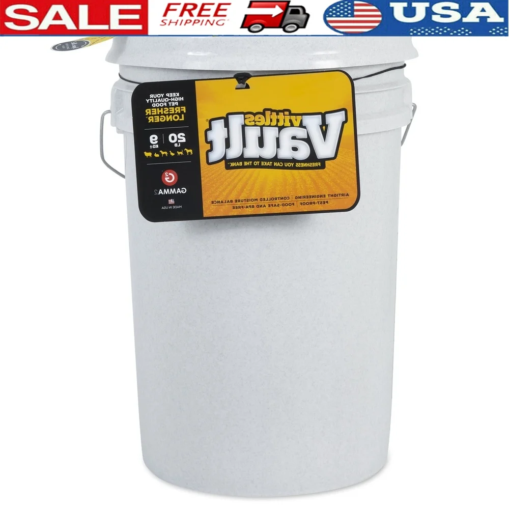 

Airtight Pet Food Storage Container Durable Dry Food Bucket Dog Cat Bird Rabbit Heavy Duty Leakproof Design with Free Scoop