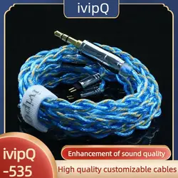 ivipQ-535 4-Core HIFI Earphones Upgrade Cable With 0.78 2PIN/MMCX/Recessed-0.78 2pin, Applicable To MOONDROP  AKG
