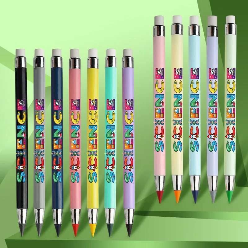 12 عبوة من قلم الرصاص الأبدي بنمط نصي للتجربة العلمية، لون معكرون ليس من السهل كسر قلم رصاص ملون للطلاب #4