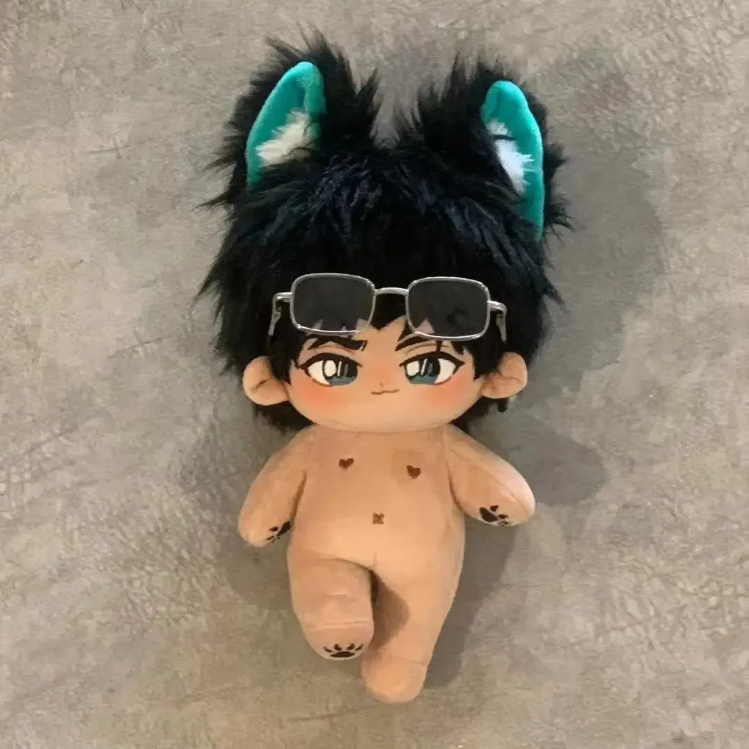 20cm Hattori Heiji Dress-up Puppet Anime Detective Conan Cotton Stuffed Doll Toys for Children Adults with Cos Cloths Suit Gifts