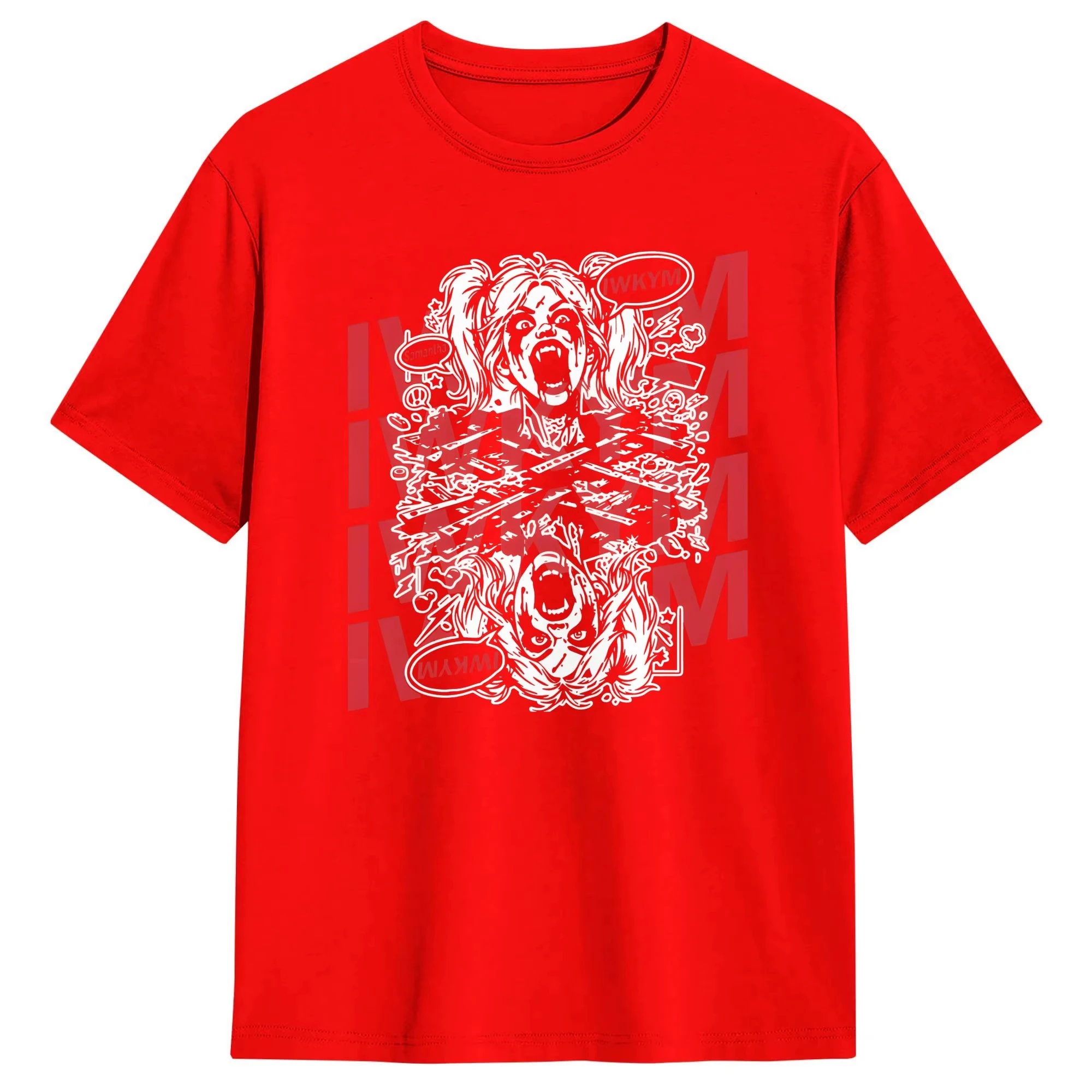 Dungeon Crawler  IWKYM T-Shirt Summer Harajuku T-Shirts Mens Cotton O Neck Plus Size Cl