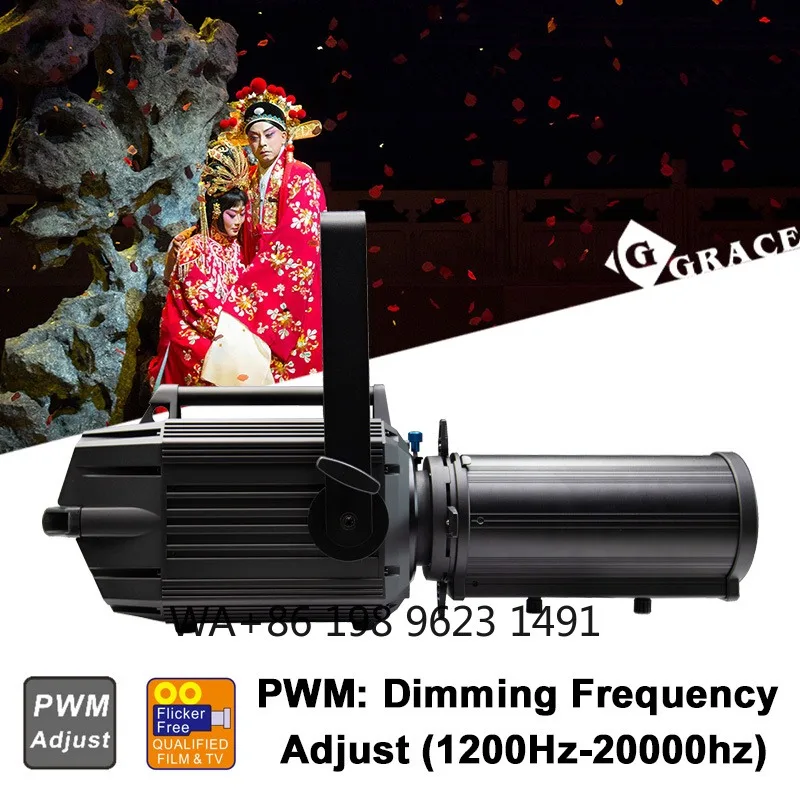 

Zoom LED Profile Spot Light RGBALC RGBW WA W CRI PWM Mode Ellipsoidal Stage Wedding Party Club Lighting