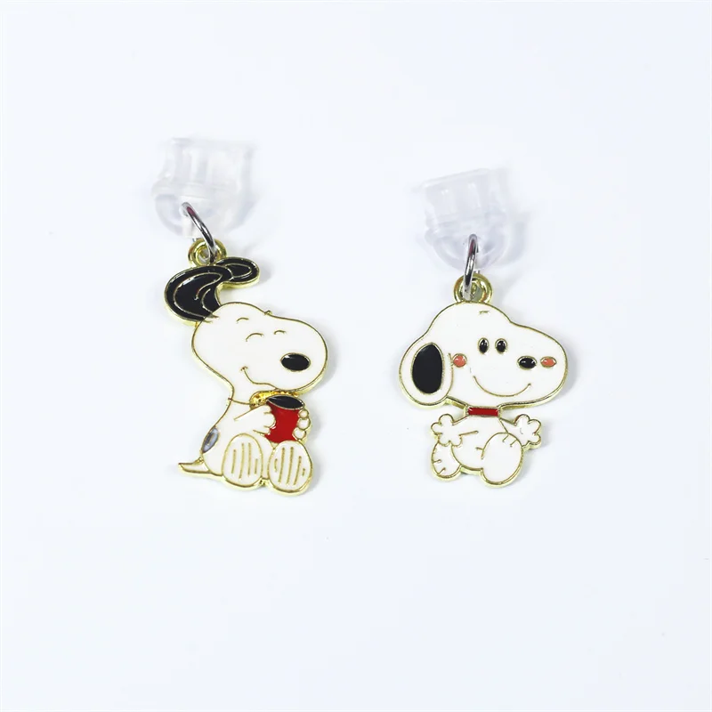 MINISO Snoopy Metal Phone Dustplugs For iPhone Samsung Xiaomi Huawei Type C Android Charging Port Protectors Anti-Dust Plug