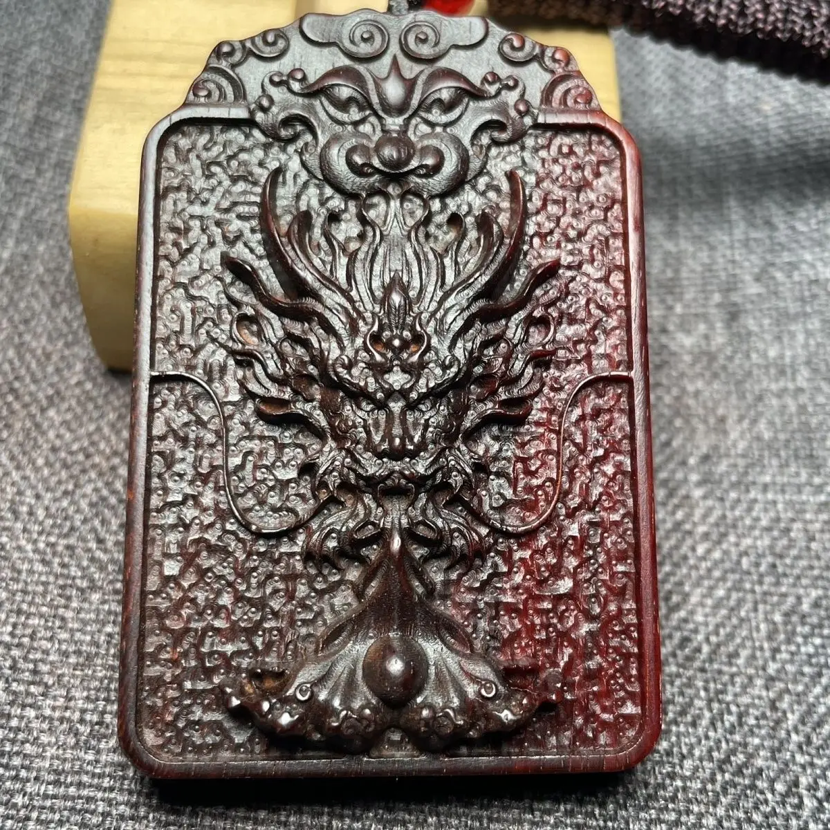 

Natural Rosewood Sandalwood Carving Loong teng Four Seas Lucky Money Pendant Redwood Crafts Wood Charms Neck Hanging Handle Gift