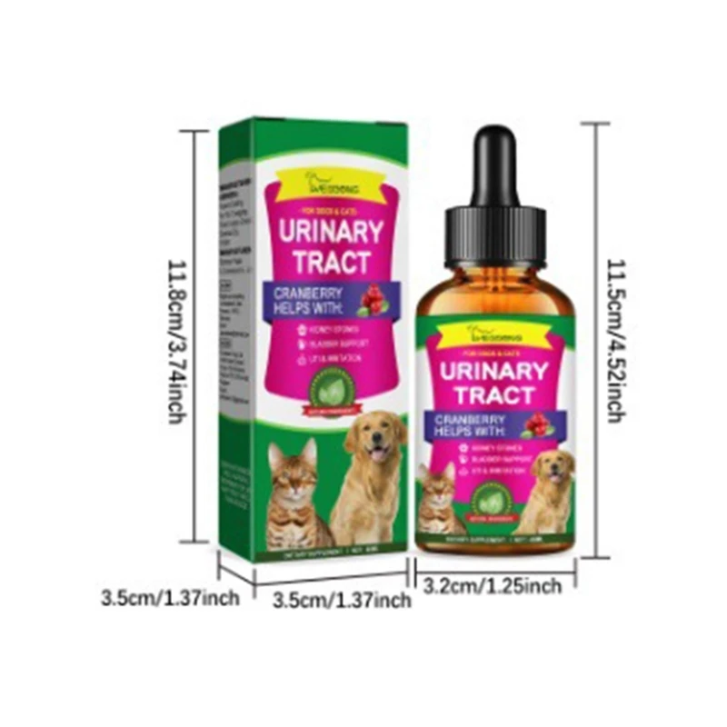 Pet Bladder Urinary Tract Support Oil for Dogs Cats for Urinary Tract