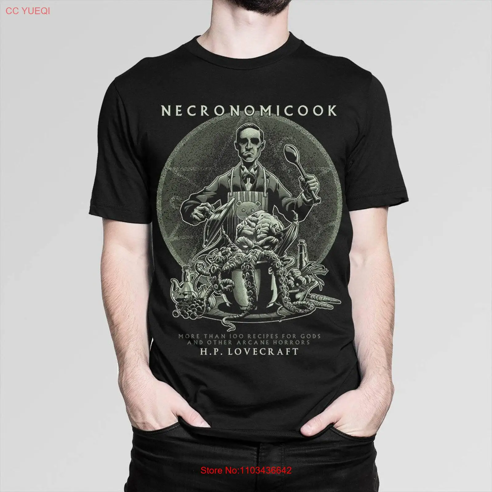 H. P. Футболка Lovecraft Necronomicook, женские и мужские Размеры