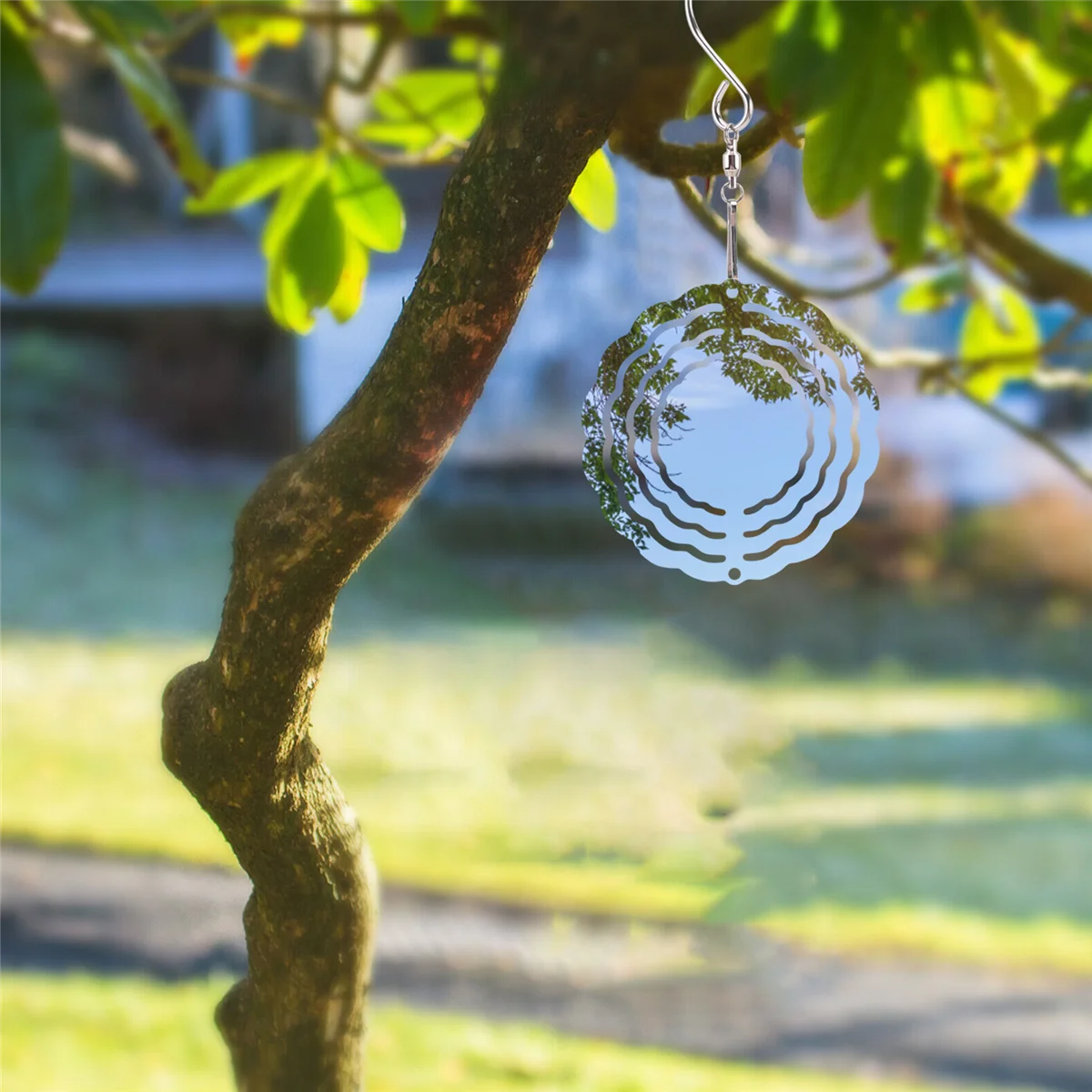 Lo-ok 10Pcs 3 Inch Sublimation Wind Spinner Blanks 3D Wind Spinners Hanging Wind Spinners for Indoor Outdoor Garden Decoration