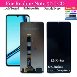 ЖК-дисплей 6,74 дюйма для Realme Note 50 RMX3834, деталь для замены и ремонта