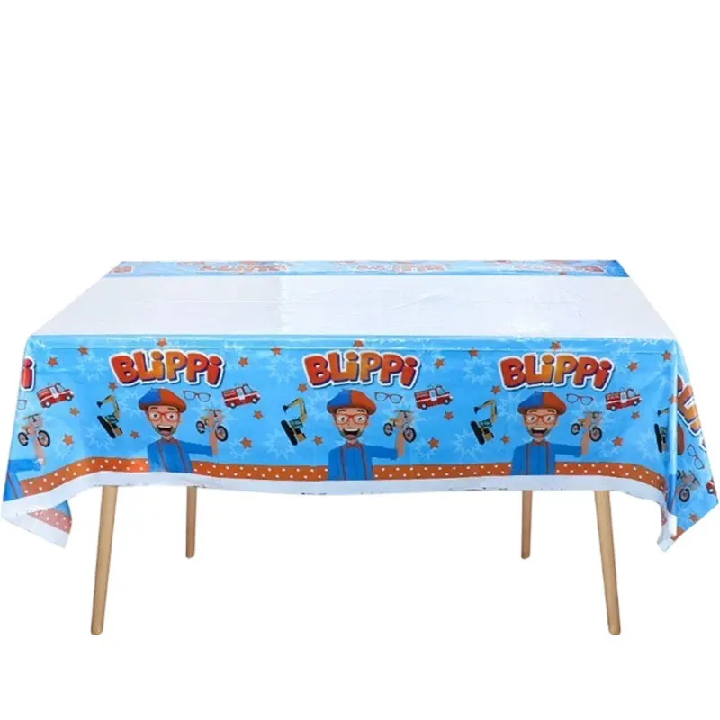 Englische Lehrer-Geburtstagsdekoration im Blippi-Thema: Teller, Becher, Ballons, Banner, Hintergrund, Geschenktüten und Partyzubehör – Detail 18
