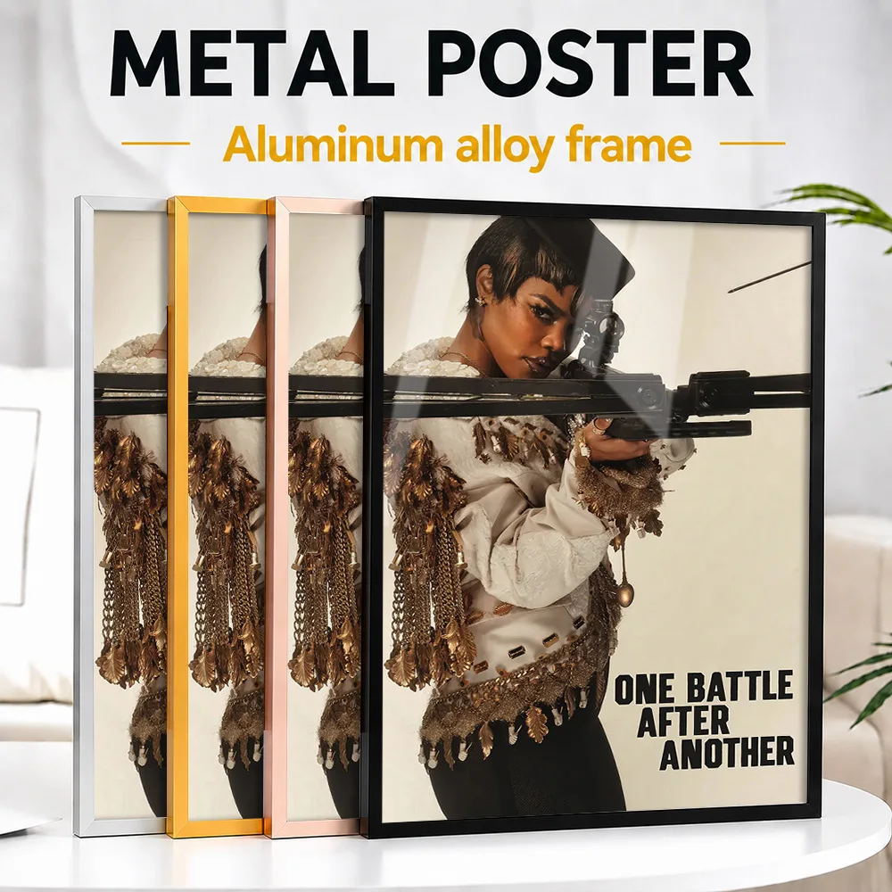 One Battle After Another Framed Metal Poster Personalized Screen Tribute Wall Art A Thoughtful Gift For Story Lovers In Theater