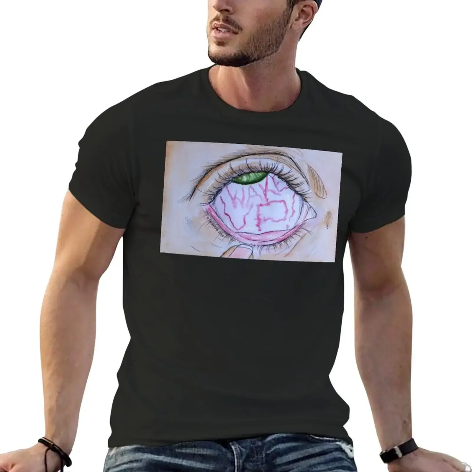 Wake Up! Eye - Sonia Ellis T-Shirt cheap stuff summer clothes for a boy vintage t shirts for men cotton