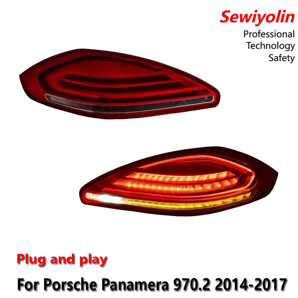 

Car Acesssories Tail LED lamps For Porsche Panamera 970.2 2014-2017 DRL Fog Rear Trailer Turning Signal Voiture Plug and