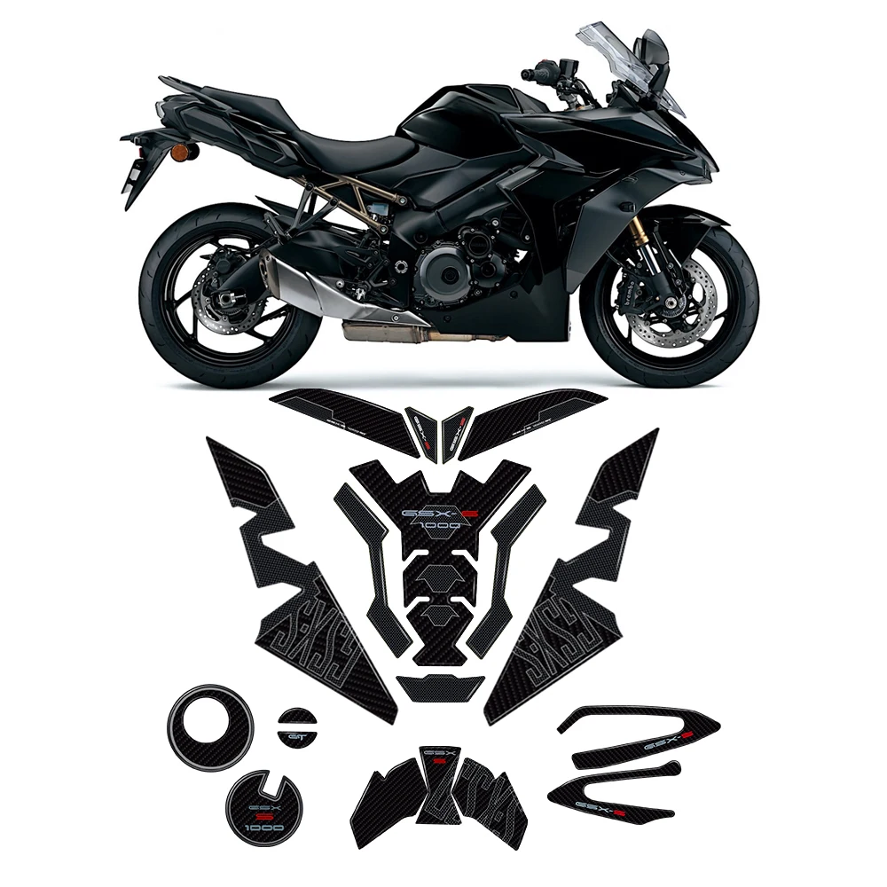 Voor Gsx-s1000 Gt Gsx S1000gt 2021 - 2022 Sticker 3d Tank Pad Stickers Kit Olie Gas Beschermer Cover Decoratie Schermfolie