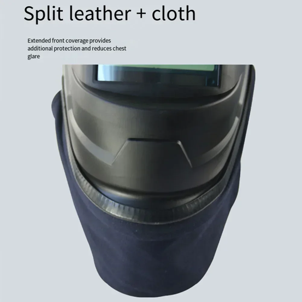 Wraparound Welding Helmet Bib Black Anti-Scald Splash Scarf Removable Welding Bib Removable Welder Bib Welding Protective