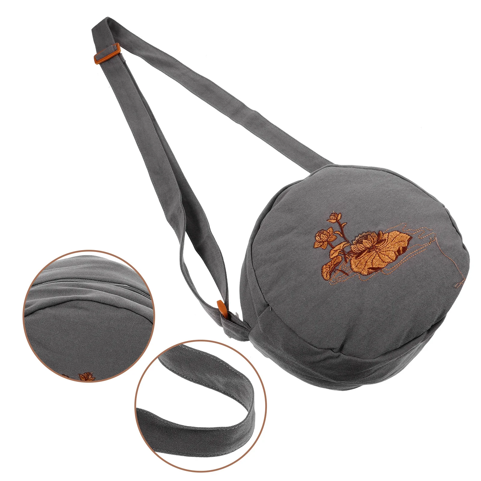 

Lightweight Singing Bag Small Storage Case Meditation Zipper Closure Travel Holder For Outdoor Use Mindfulness Bowl Pouch