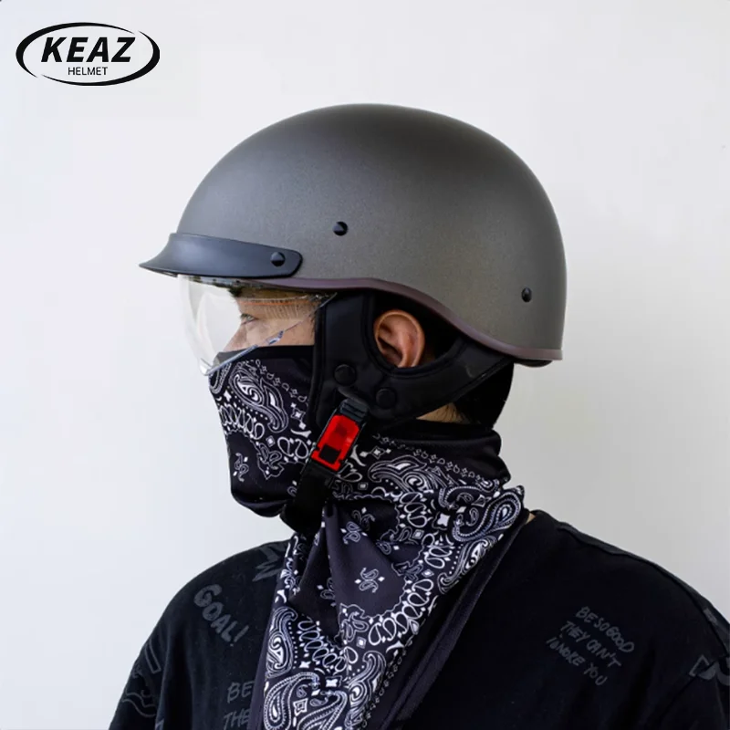 

Лидер продаж, матовый серый мотоциклетный полушлем с защитой от царапин, внутренние линзы для мужчин и женщин, летняя езда, сертифицированный DOT, ветрозащитный