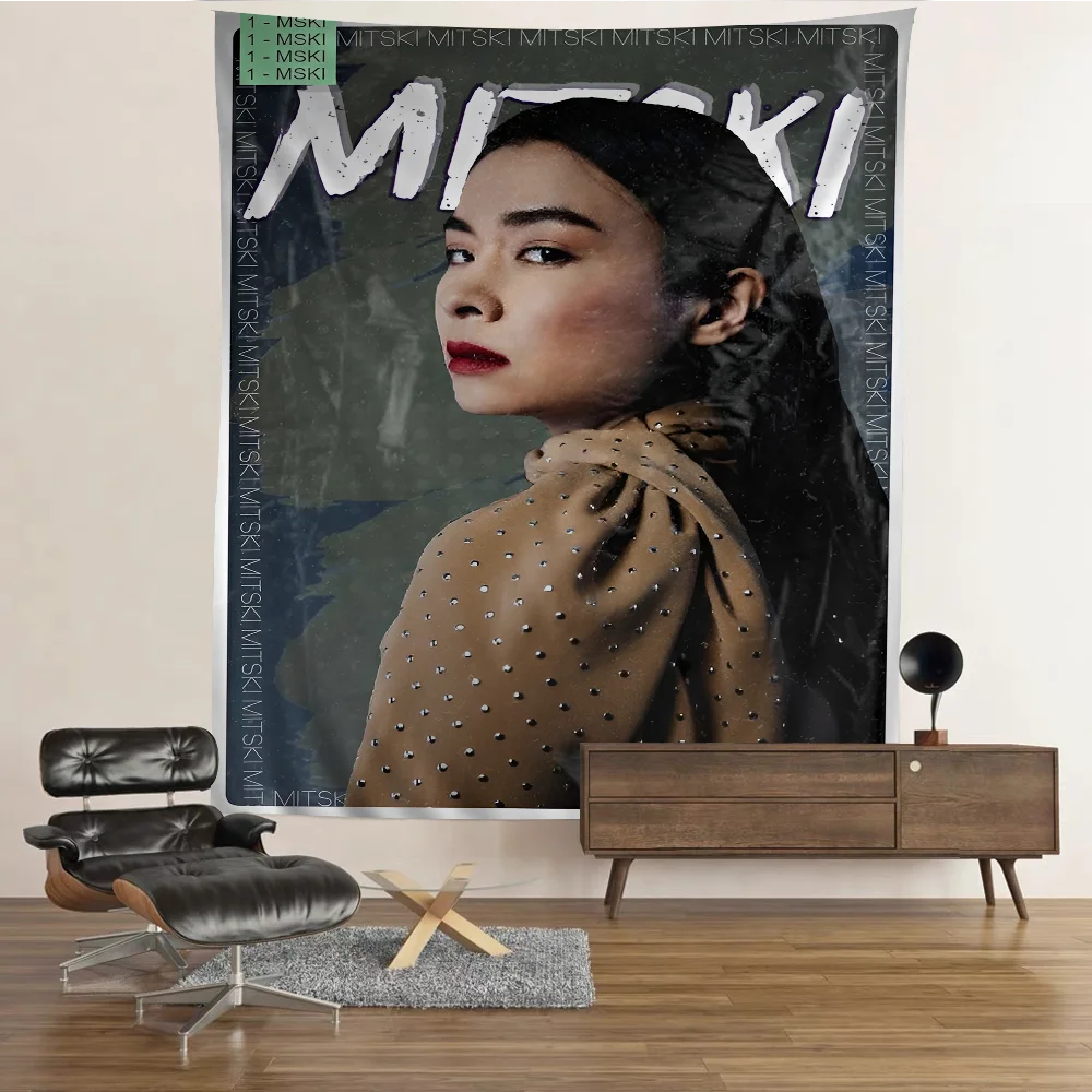 Hip Hop Singer M-Mitski Vintage Cartoon Tapestry Art Science Fiction Room Home Decor Wall Hanging Home Decor