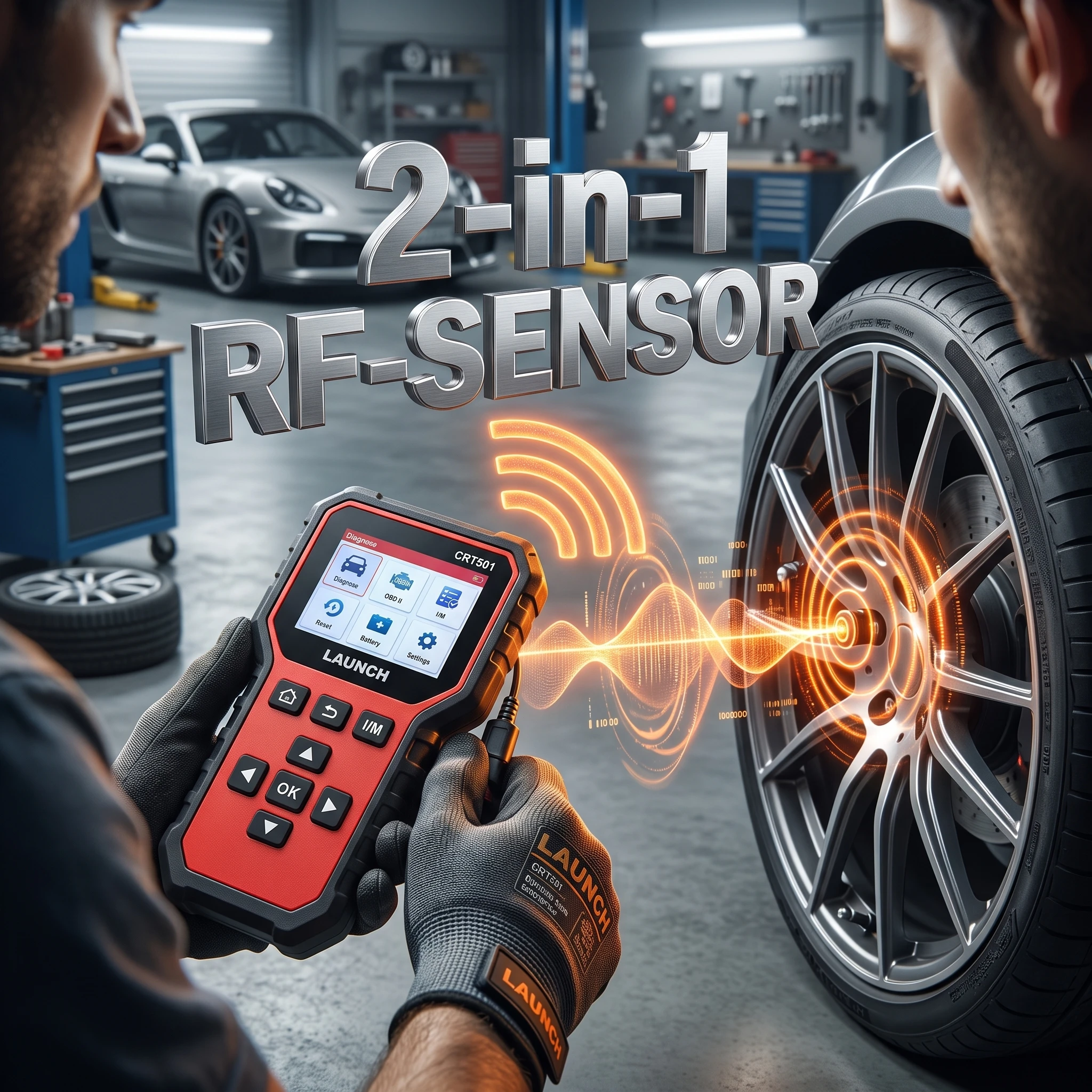 LAUNCH CRT501 Tire Pressure Monitoring System Diagnostic Tool 315/433MHz TPMS Sensor Activator Relearn Programming OBD2 Scanner