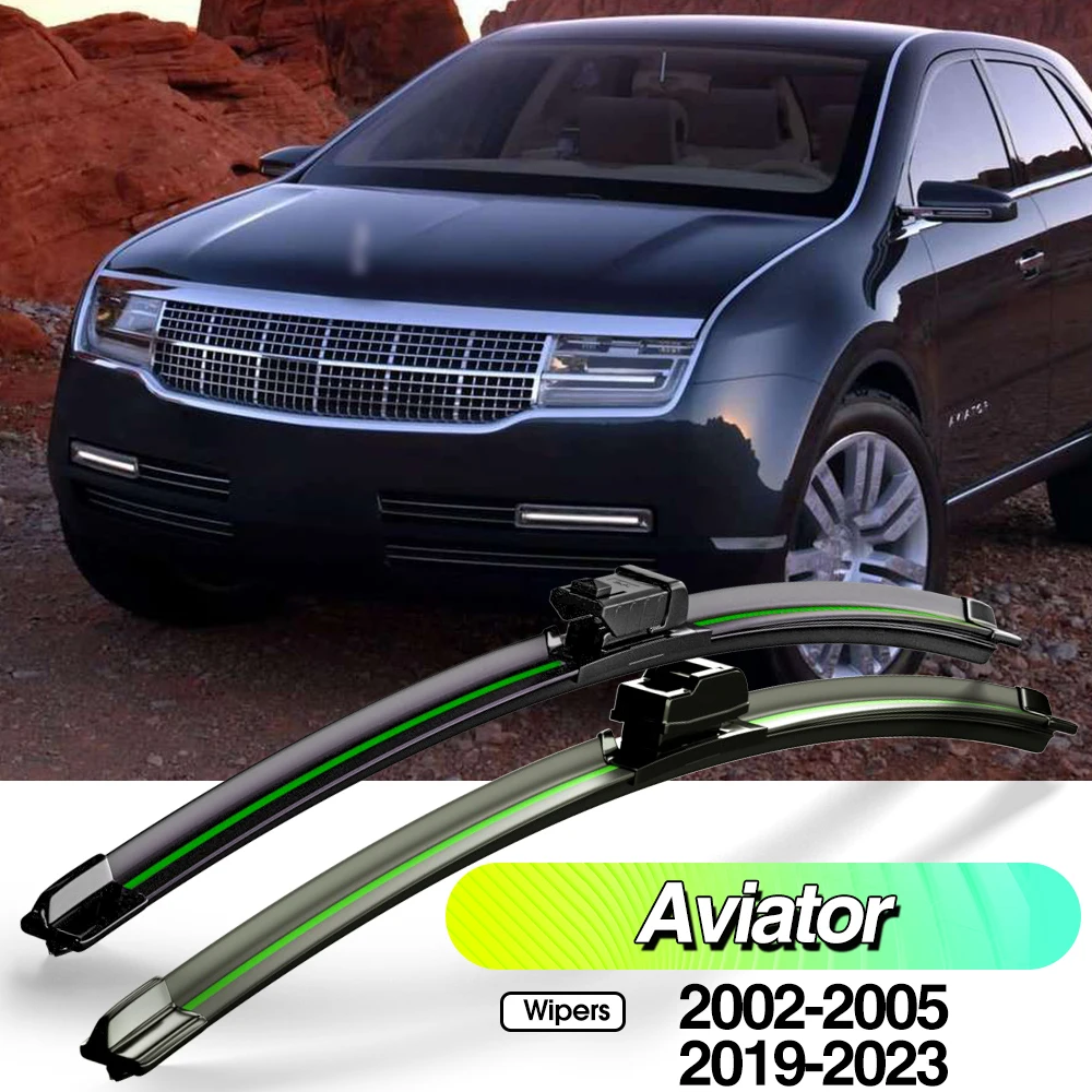 

For Lincoln Aviator 2002-2005 2019-2023 2pcs Front Windshield Wiper Blades Windscreen Window Accessories 2004 2020 2021 2022