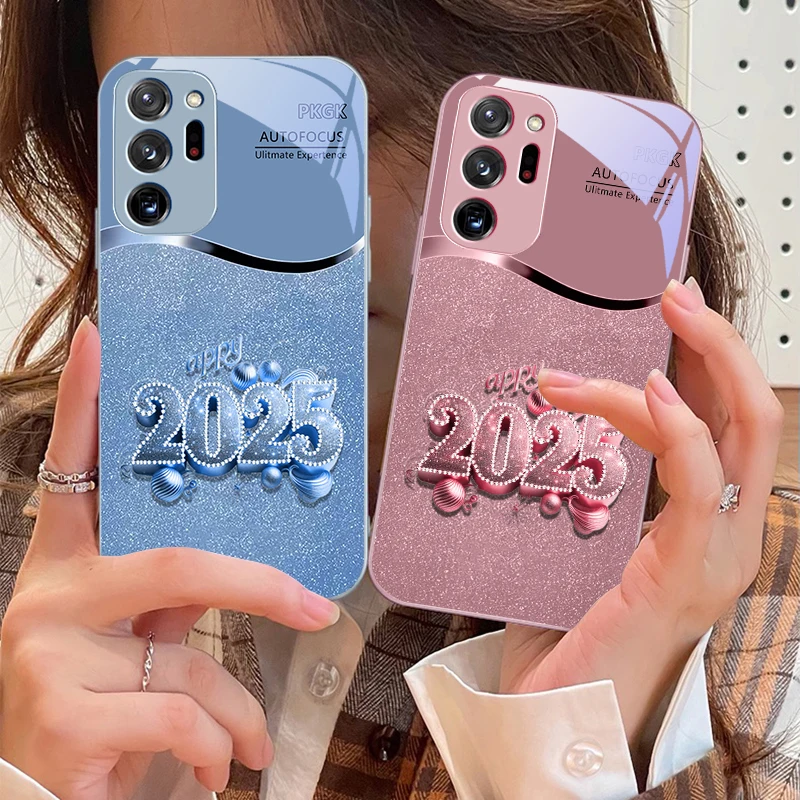 サムスンギャラクシー用強化ガラス電話ケース,カラフル,ノート8,9,10,10,プロ20,ウルトラ,a01,02,03,コア04e,4g,12 13、5g、2025