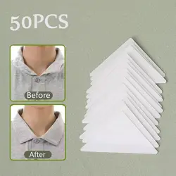 50PCS Self Adhesive Collar Styling Tape Does Not Warp Shirt Neck Protector Pads Shirt Collar Support Collar Pads