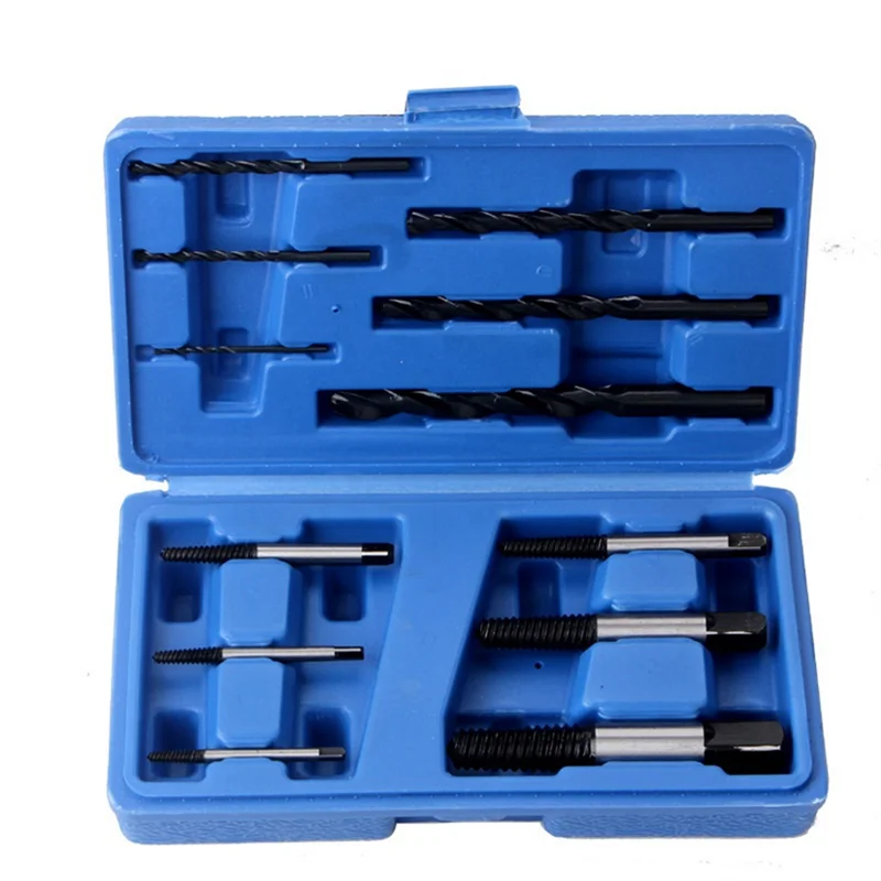 

12 Piece Broken Screw Extractor Kit (No.1-No.6 Extractor Plus 6 Supporting Drills) Steel Is Used To Remove Peeling Screws.