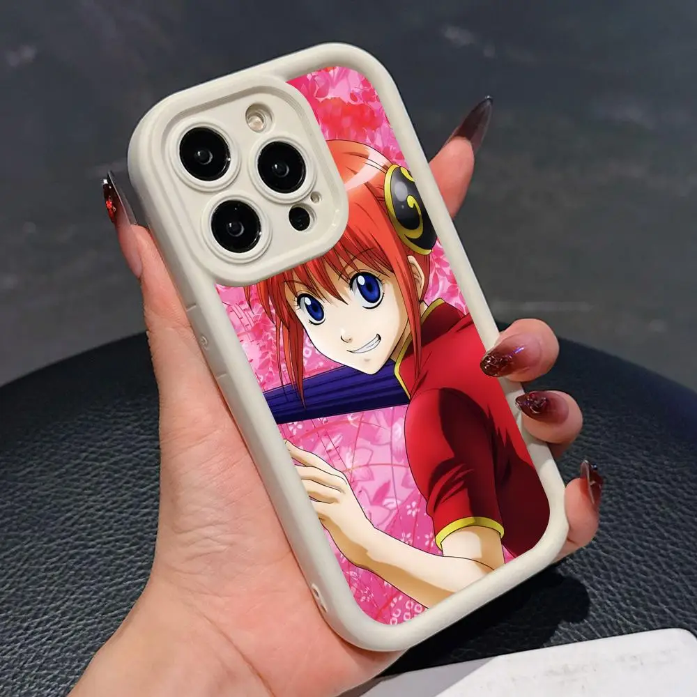 

Чехол для мобильного телефона Gintama Kagura для iPhone 17, 16, 15, 14, 13, 12, 11 Air Pro Max Plus, утолщенный цветной чехол из ТПУ, красивый чехол