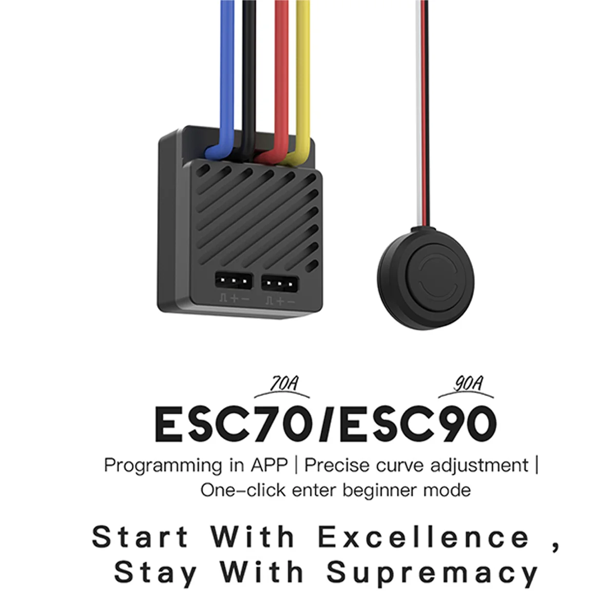 ISDT ESC70/90 WP 1080 70A/90A Brushed Motor ESC Electronic Speed Controller Waterproof RC Car 1:10 1:8 (XT60 plug not included)