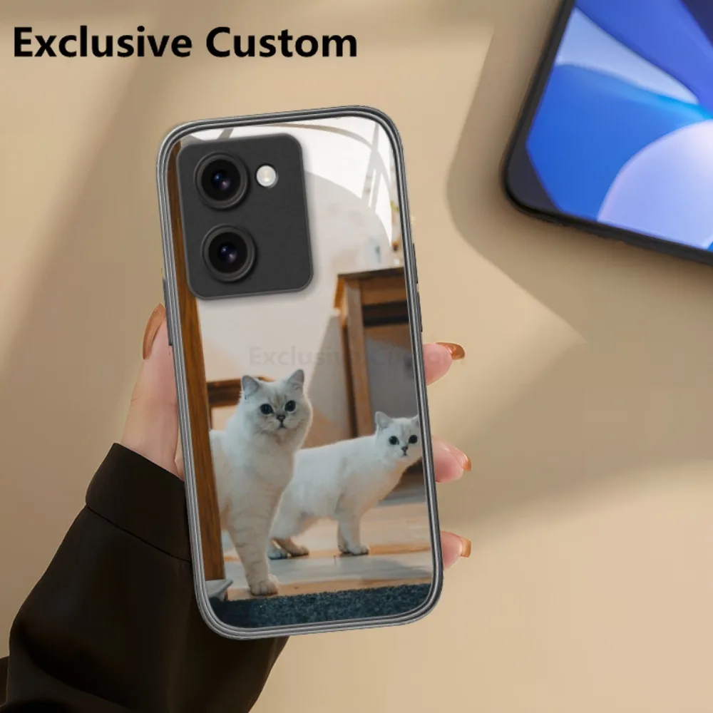 Exclusive Custom Personalized Glass Phone Case for VIVO V21E V20 V19 V17 V15 V11I T1 Z7 DIY Cover Customized Design Name Photo image 3
