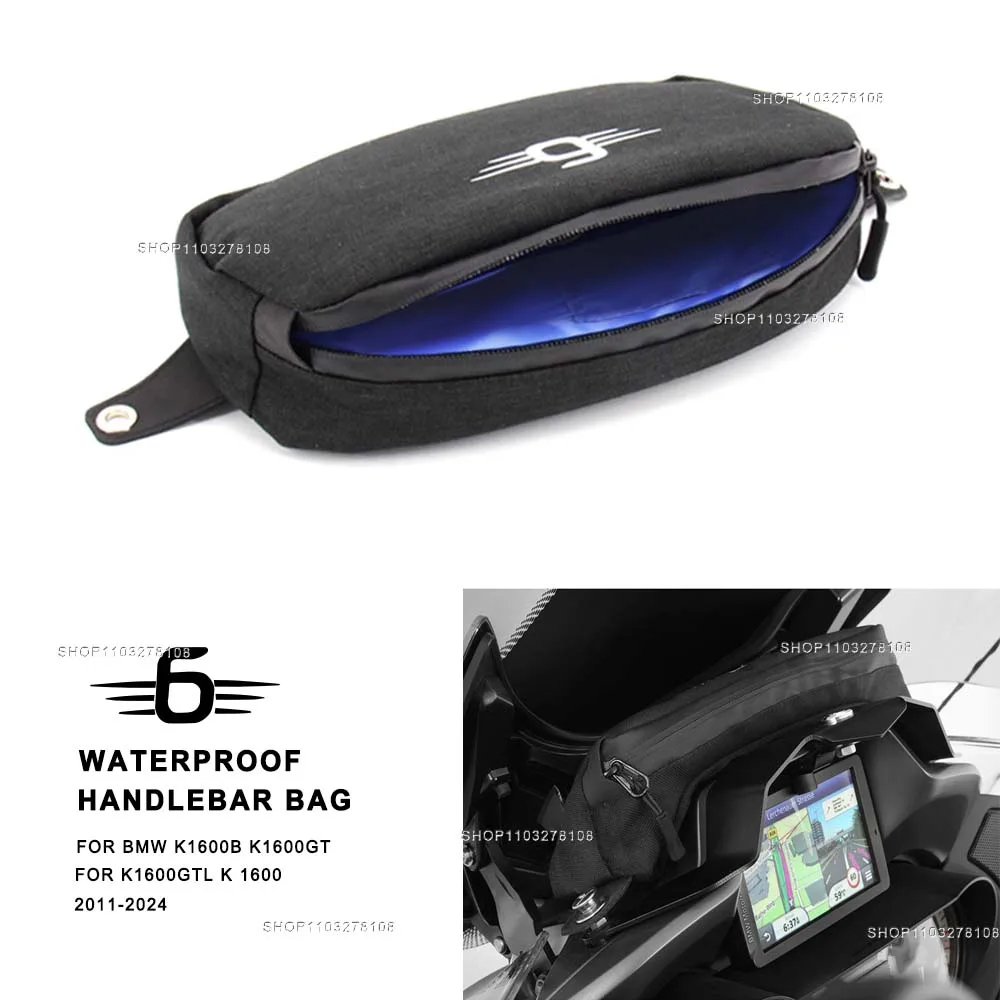 Motorcycle Storage Bag Waterproof Handlebar Bag Travel Navigation Bag  For BMW K1600B K1600GT K1600GTL K1600 Grand America