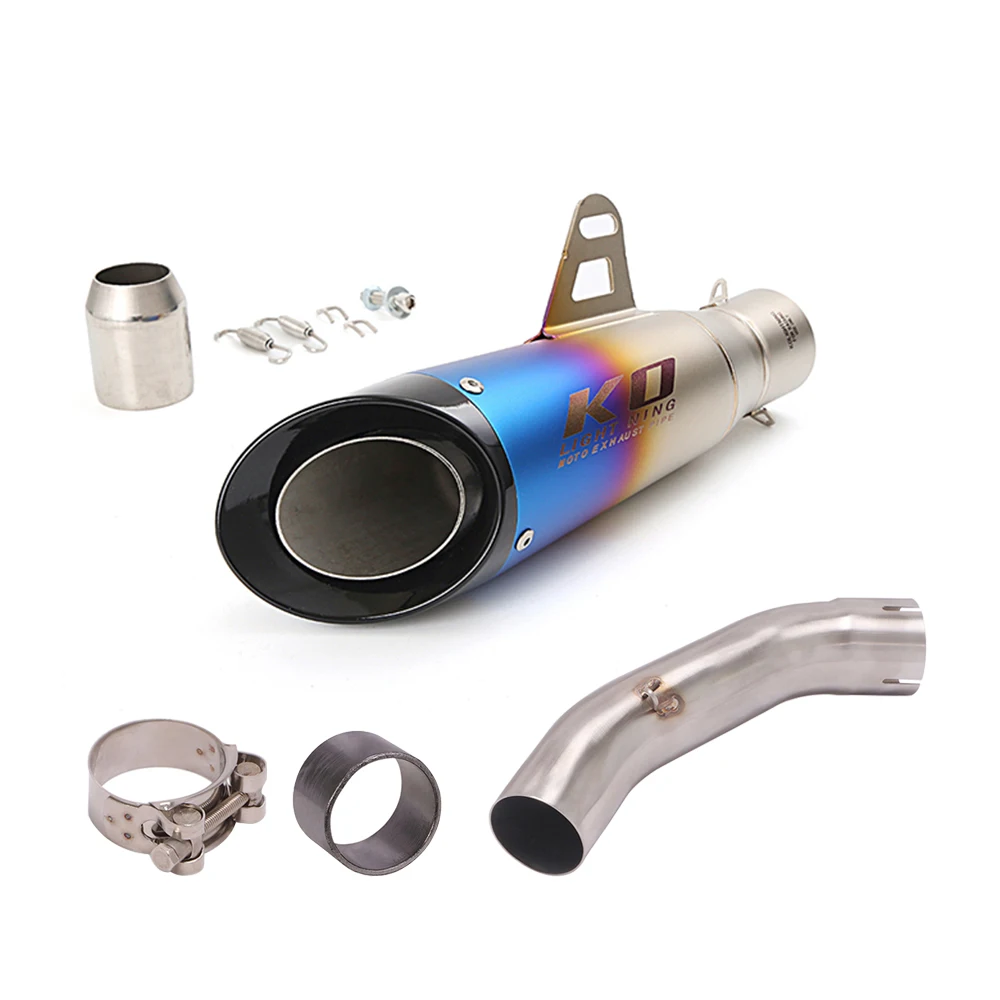 

Motorcycle Modified Exhaust Muffler Middle Link Poep Slip On For Super Duke 250 390 RC390 2021-2023 250 390 ADV 2020-2023