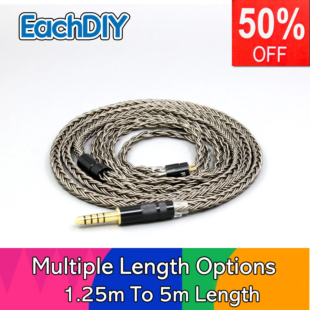 

16 Core Grey Silver plated Earphone Cable For IEM 0.78mm JH AUDIO 3X PRO JH5 JH7 JH10 JH10X3 PRO JH11 LN008853