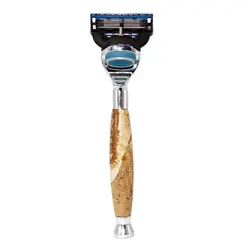 Magyfosia Pure Stone Manual Men's Fusion 5 Layers Safety Razor Barber Face Beard Shaver Machine Best Gift Choice for Father Husb