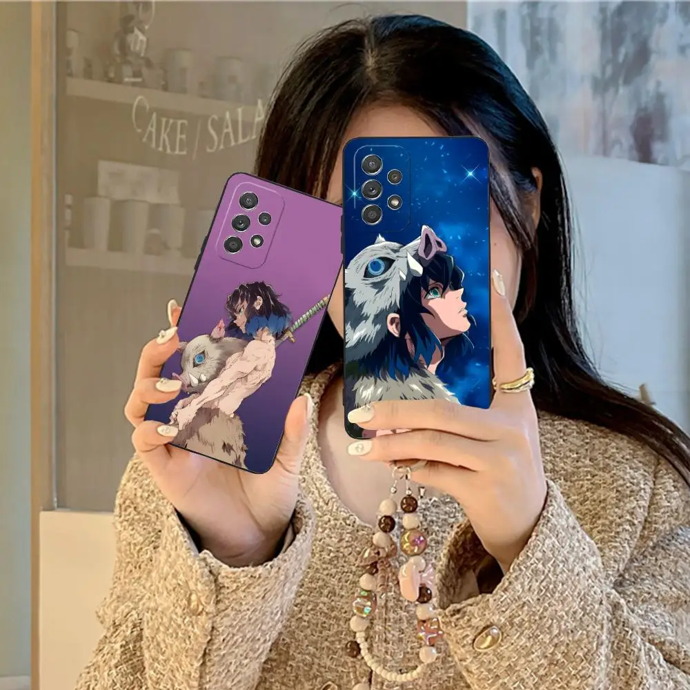 

Demon Slayer Inosuke Phone Case for Samsung Galaxy A73 72 71 70 56 55 54 53 52 36 35 34 23 16 15 5G Colour Protective Luxury