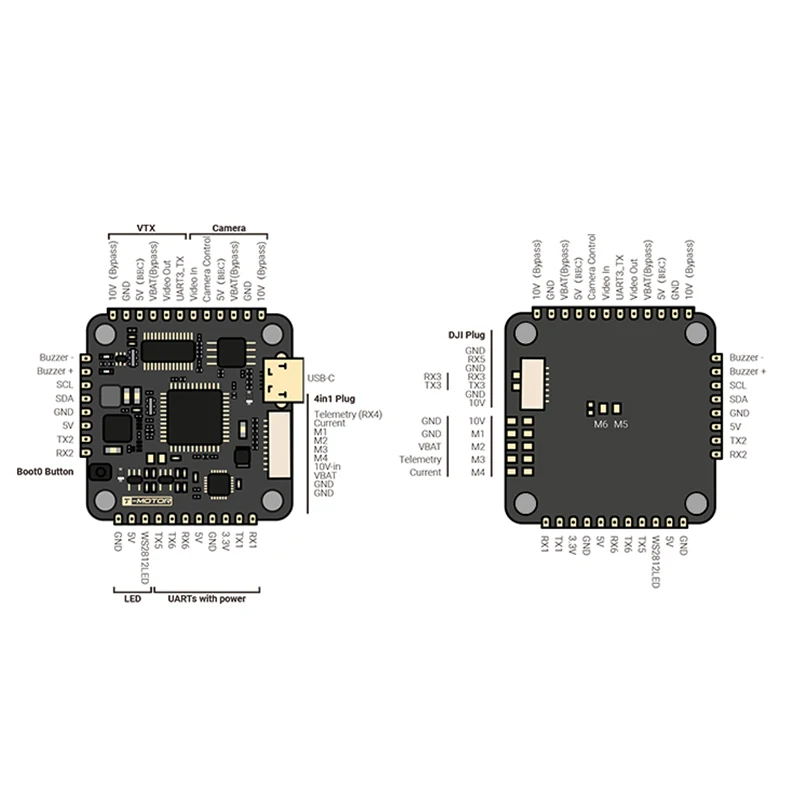 Nowy silnik T-Pacer F7 F722 jednostronny kontroler lotu STM32F722 betafleght z interfejsem typu C dla dronów przemierzających FPV