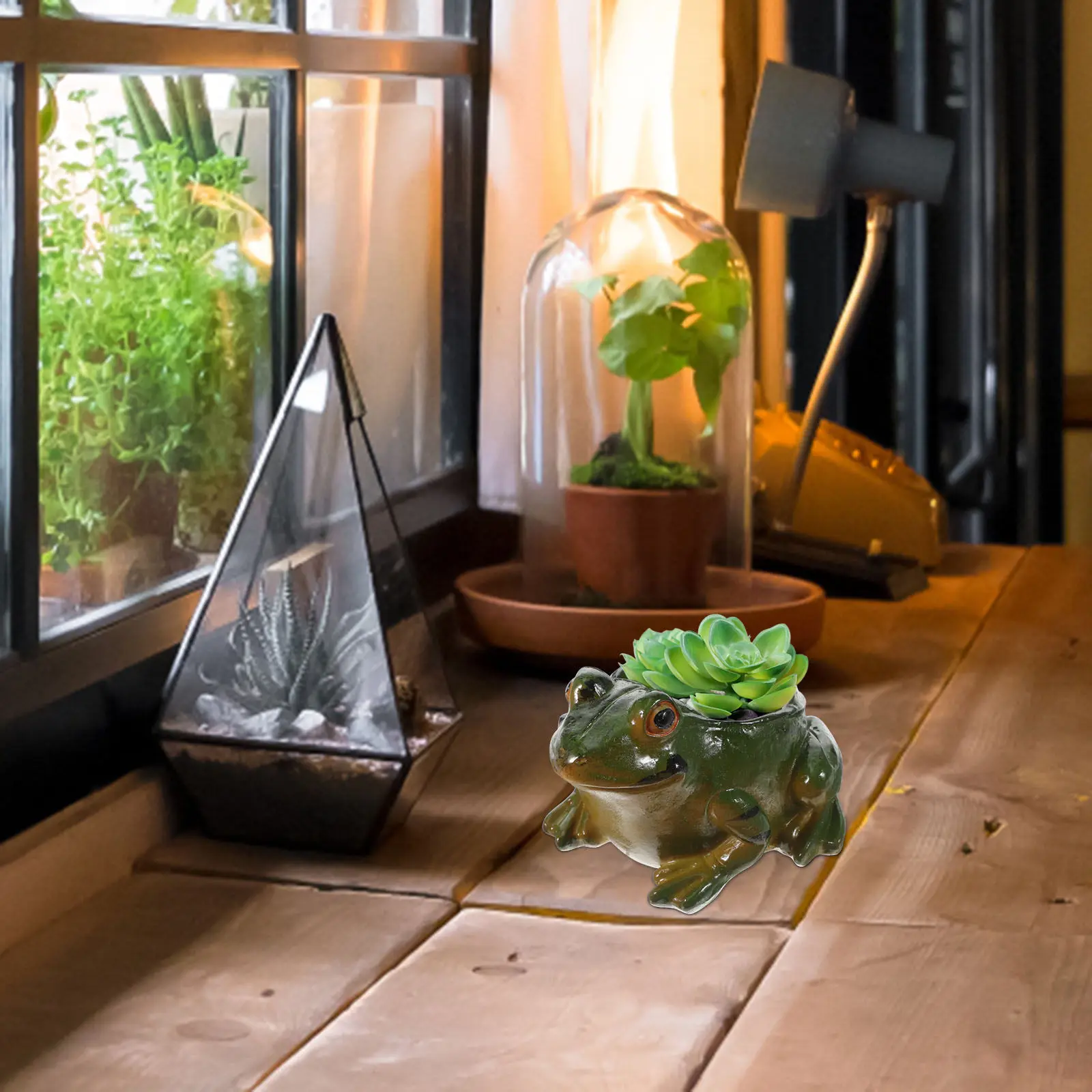 Lovely Animal Shaped Frog Cartoon Plant Pot Small Flowerpot Decorative Gardening Container Indoor Tabletop Succulent Plant