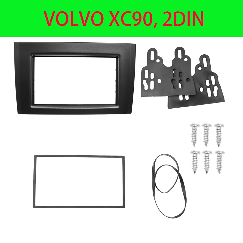 HY 2 Din Car Radio Fascia For Volvo XC90 2002+ DVD Stereo Frame Panel Dash Installation CD Frame Mounting Trim Kit Bezel