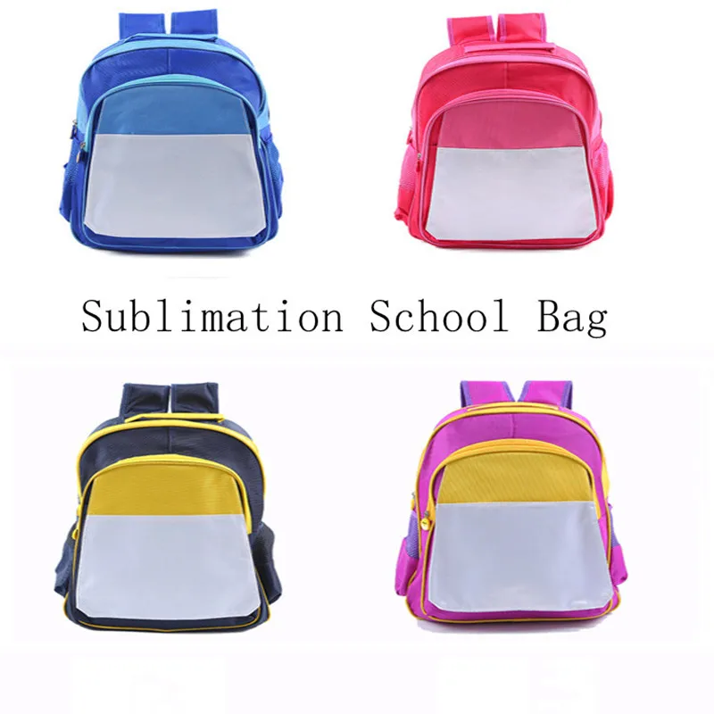 Mochila escolar en blanco con sublimación para niños, niño y niña, bolsa de libros con impresión personalizada de gran tamaño para estudiantes