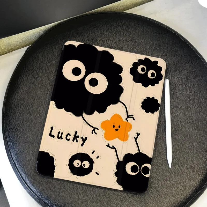 Cute Coal Balls Smart Cover for 2021 10.2 7/8/9 Generation IPad 10th Gen Case 2022 Air 5th 4th Pro 11 2nd 3rd 4th Ipad Mini6 8.3