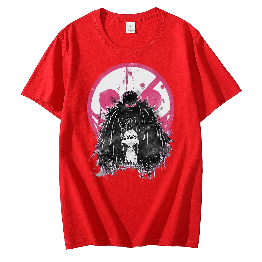 Anime ONE PIECE T-shirt Doflamingo Printed T-shirt Leisure Sports Street Men's and Women's T-shirt