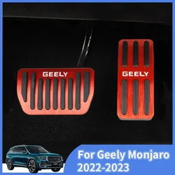 Custom Fit Car Pedal Pads for Geely Monjaro/Manjaro 2022-2023 - Non-Slip Stainless Steel Aluminium Rubber
