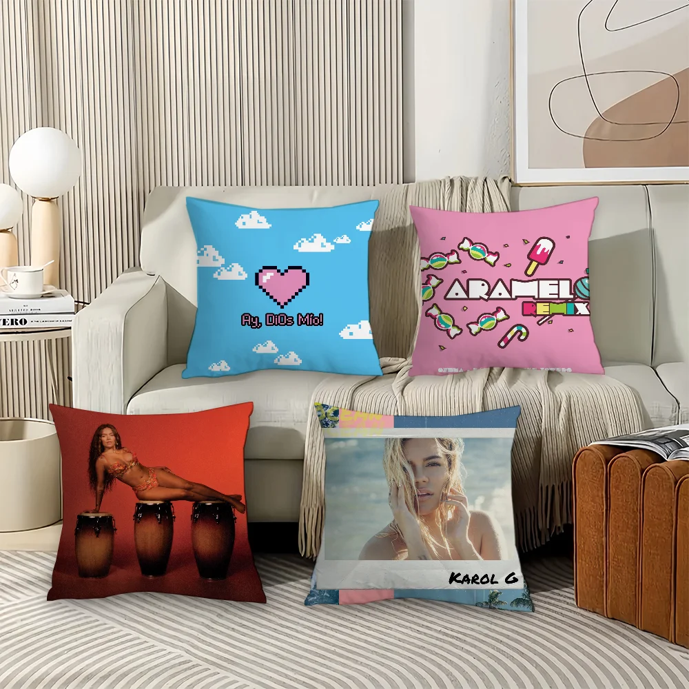 

Colombian singer K-Karol G-G Pillow Case Office Cushions Suitable For Sofa Car Bedroom Decorative Cushion Cover