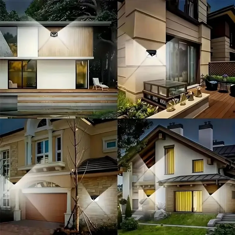 1/2 PCS 100 LED Solar Smart Wall Light Motion Sensor 3 Mode Suitable for Garage Corridor Front Lighting