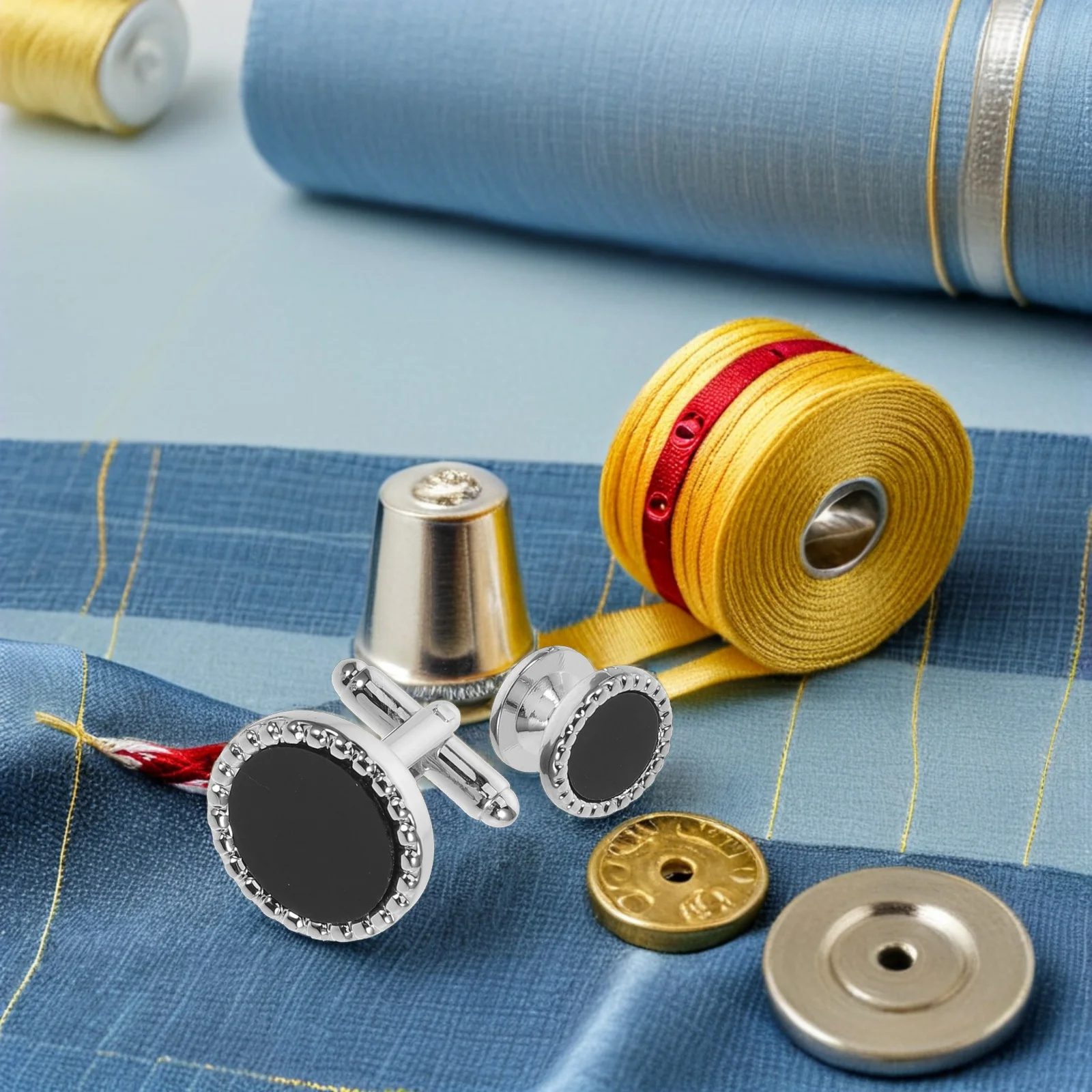 

8Pcs Mens Acrylic Black Round Cufflinks Shirt Studs Tuxedo Formal Suit Jewelry Wedding Business Costume Accessories