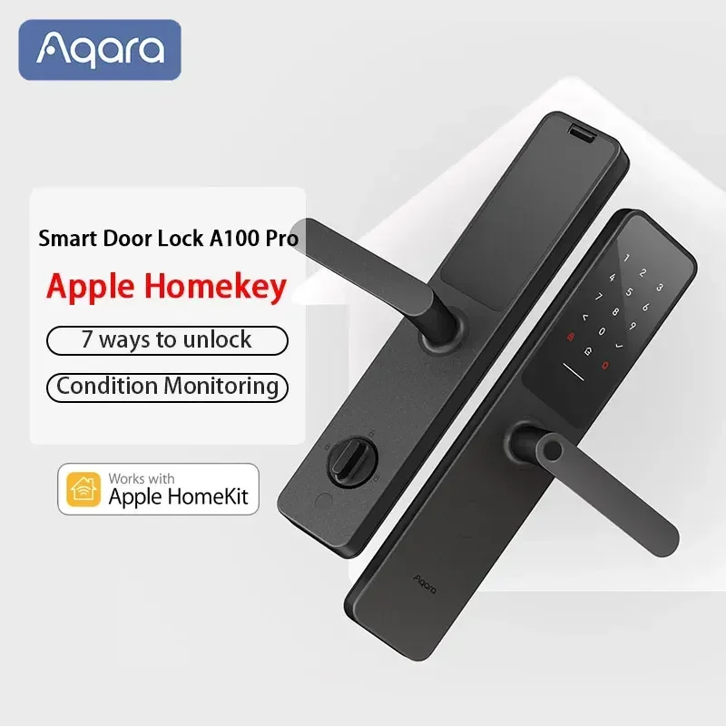 Aqara Smart Door Lock A100 Pro Zigbee Bluetooth 5.0 Apple Homekey Unlock Fingerprint Unlock Work with Apple Homekit Aqara Home