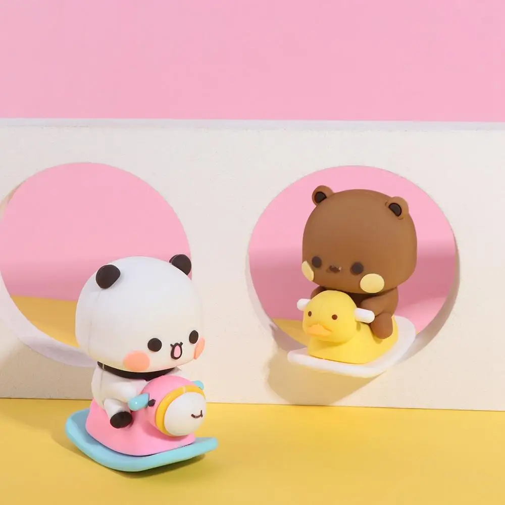 Tokoh Anime Bubu Dudu beruang Panda figur beruang Panda Bubu Dudu tokoh boneka koleksi kartun Panda Bubu Beruang mainan Model