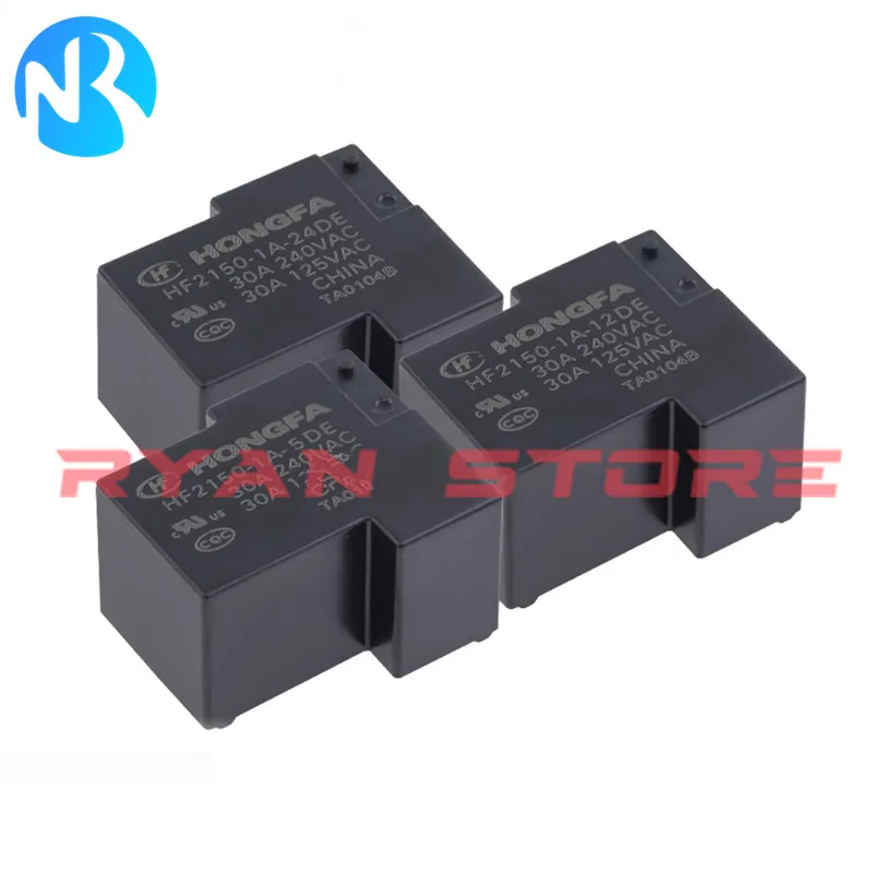 10PCS 100% New Relay HF2160-1A 12DE 24DE For Water Heater T90 T93 HF2150-1A-5DE HF2150 1A 12DE HF2150-1A 24DE 4Pin 30A 240VAC