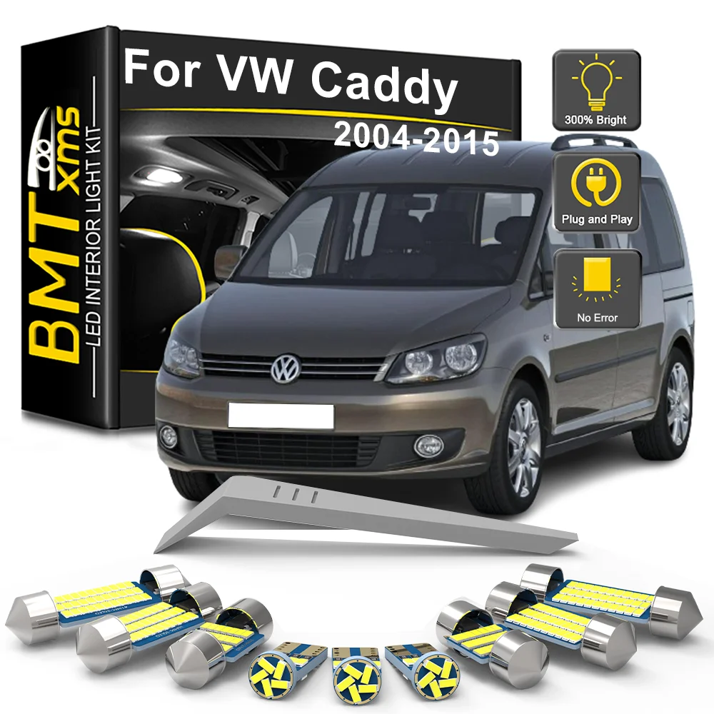 

BMTxms 12 шт. Canbus для VW Volkswagen Caddy III MK3 2004-2010 2011 2012 2013 2014 2015 автомобильные светодиодные внутренние фонари комплект аксессуаров