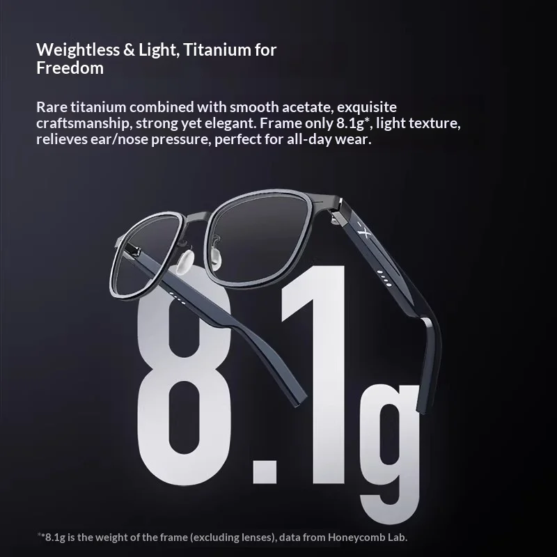 SUPERHEXA Titanium AR Glasses 8.1g AI Real-time Simultaneous Translation Of Glasses Enduring Endurance Smart Glasses Gifts