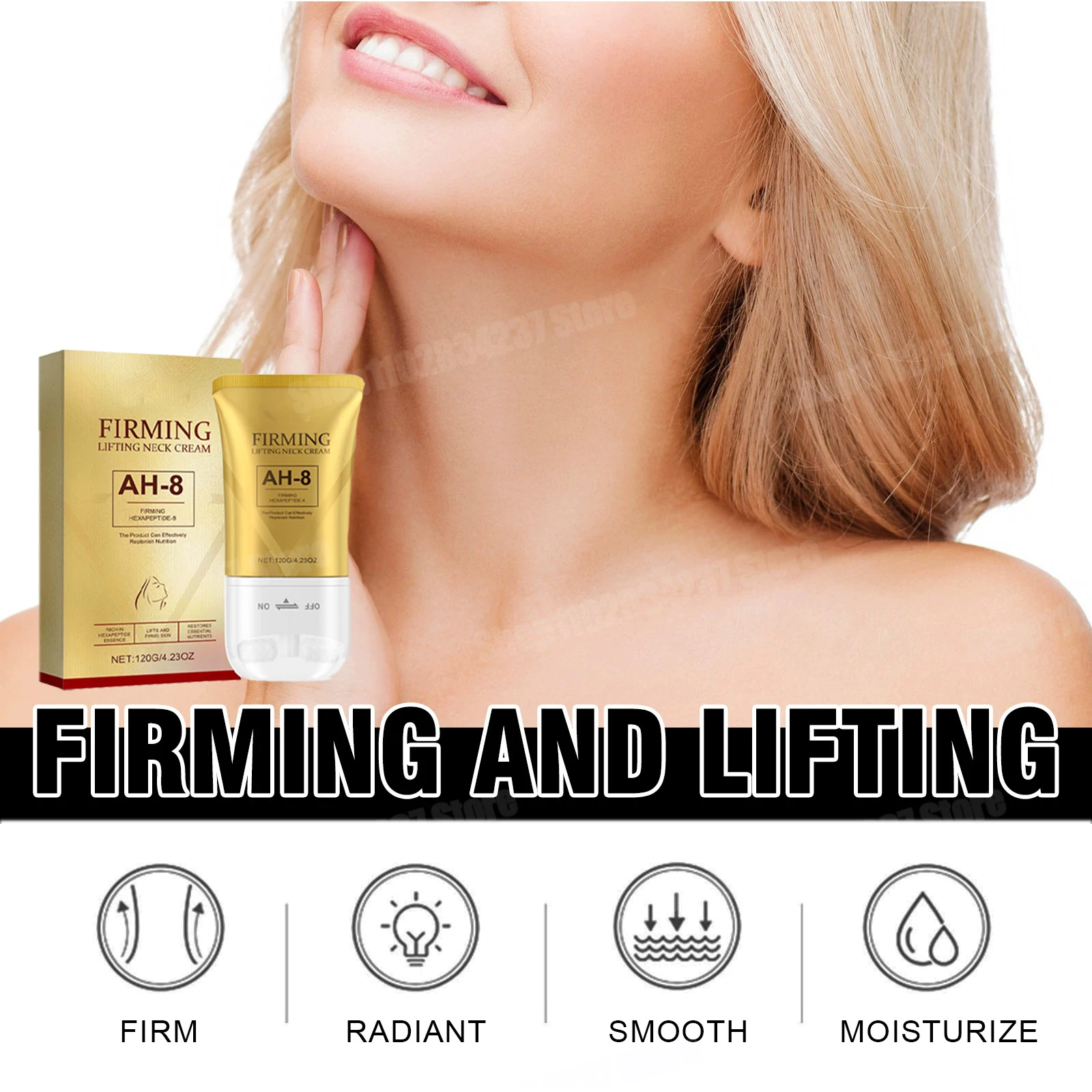 

Deeply Moisturizing Firming Neck Cream with Comfort Roller Anti Aging Tightening Lifting Cream for Crepey Skin